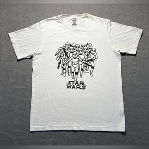 Star Wars x Uniqlo Men’s Large White Stormtrooper Graphic T-Shirt Cotton